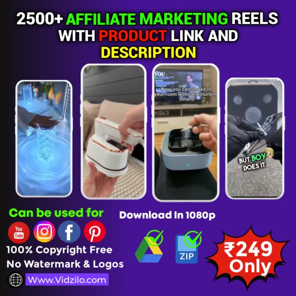2500+ Affiliate marketing Reels with Product link and Description