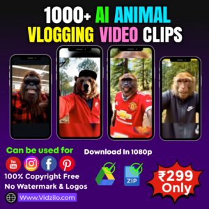 1000+ AI Animal Vlogging Clips Bundle