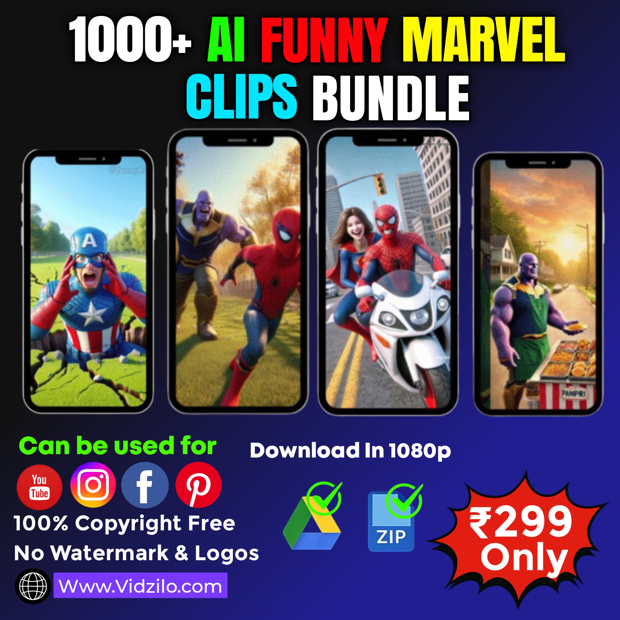 1000+ Ai Funny Marvel Clips Bundle