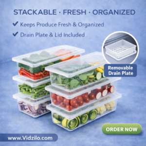 refrigerator storage organizer containers