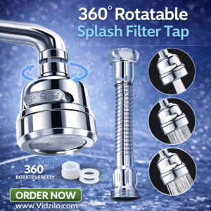 360 degree rotatable splash filter tap