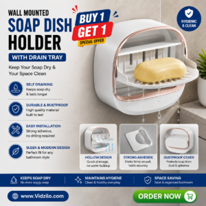 Wall Mounted Soap Holder With Drain Tray Buy 1 Get 1 Free