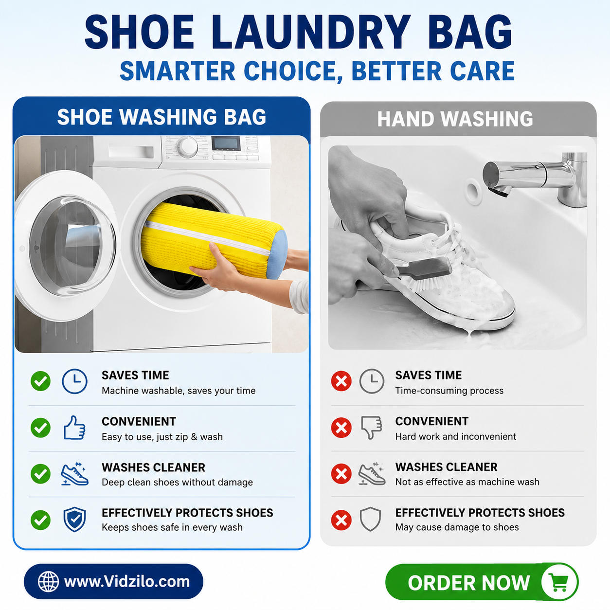 How to Use Premium Shoe Washing Bag in Washing Machine