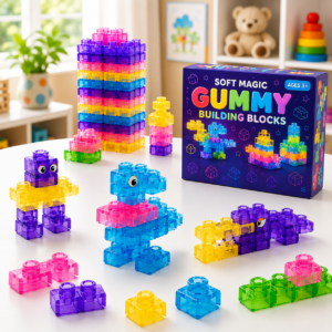 Magic gummy building blocks soft squishy sensory toy for kids