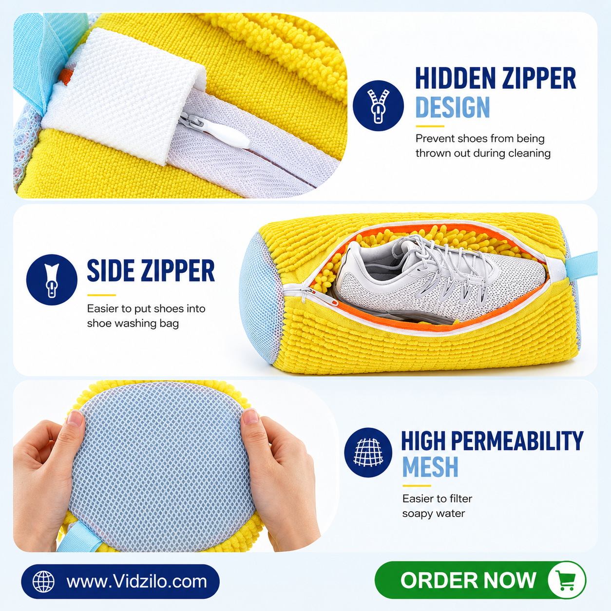 Reusable Shoe Washing Bag for Safe Machine Washing