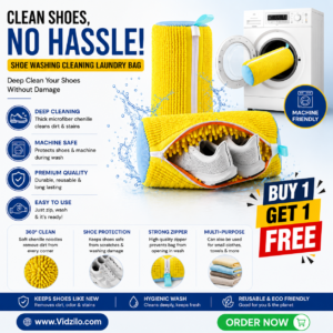 Premium Shoe Washing Bag Buy 1 Get 1 FREE for Washing Machine