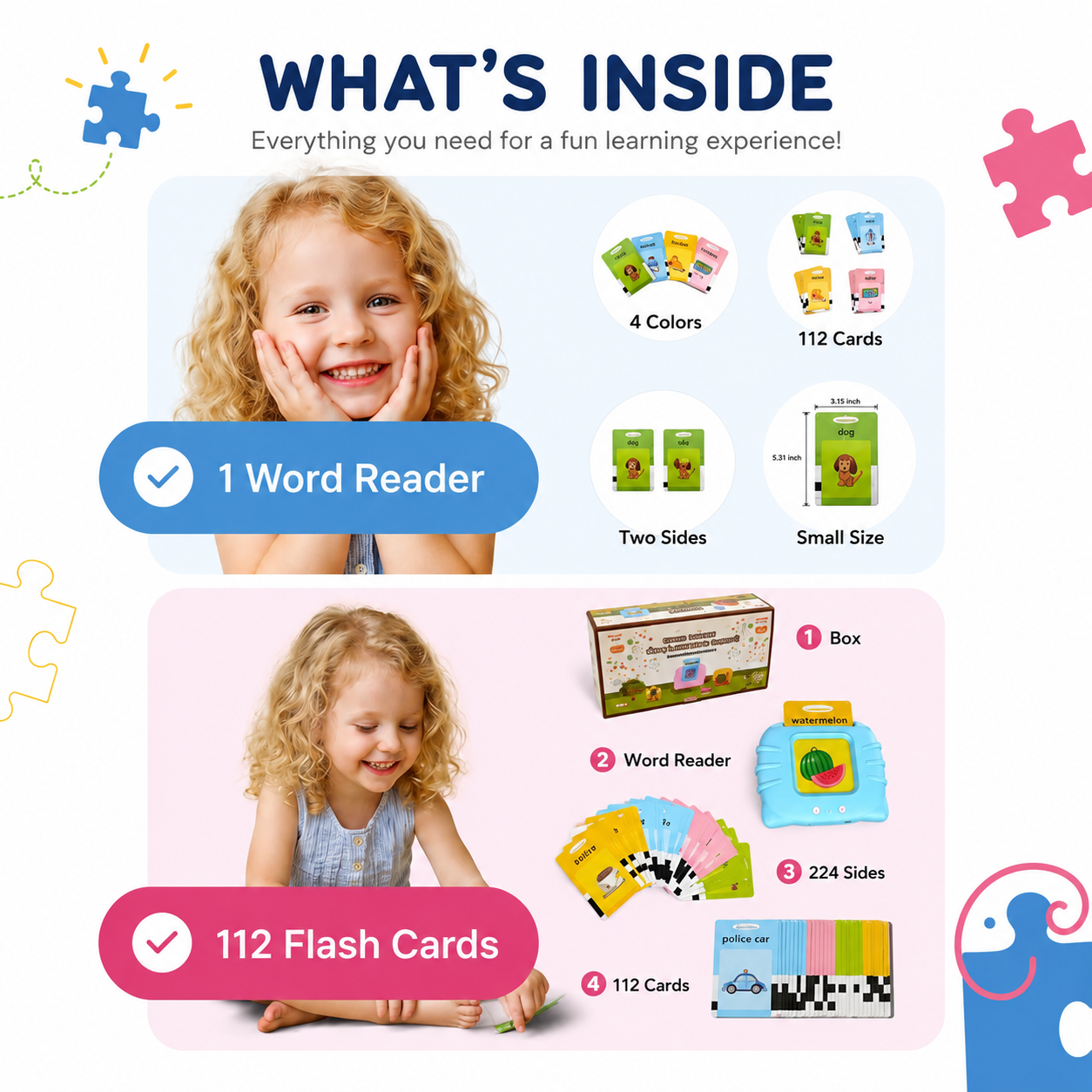 Educational Talking Flash Cards with Audio Reader