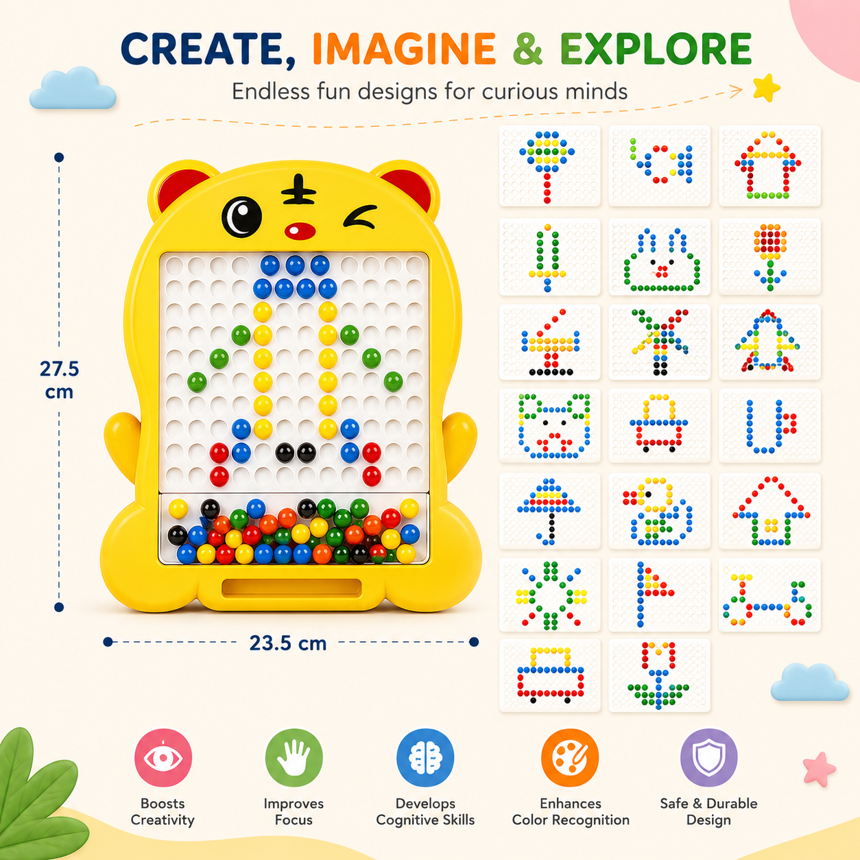 Magnetic Bead Drawing Board for Children