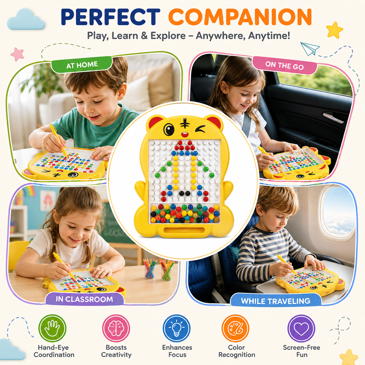 Magnetic Drawing Board Pattern Activity Book