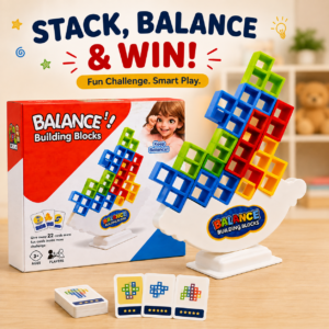 Balance Tower stacking and balancing game for kids
