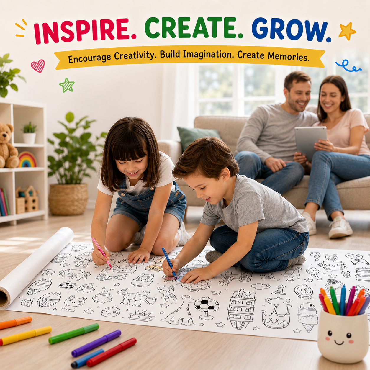 Kids Art Roll for Drawing Doodling and Coloring