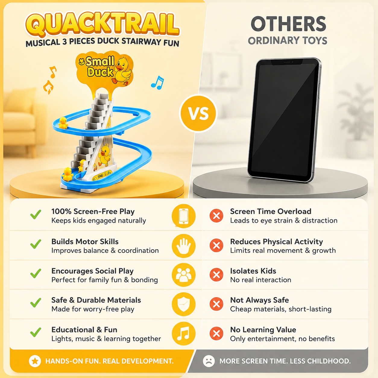 Musical Duck Stairway Activity Toy for Kids