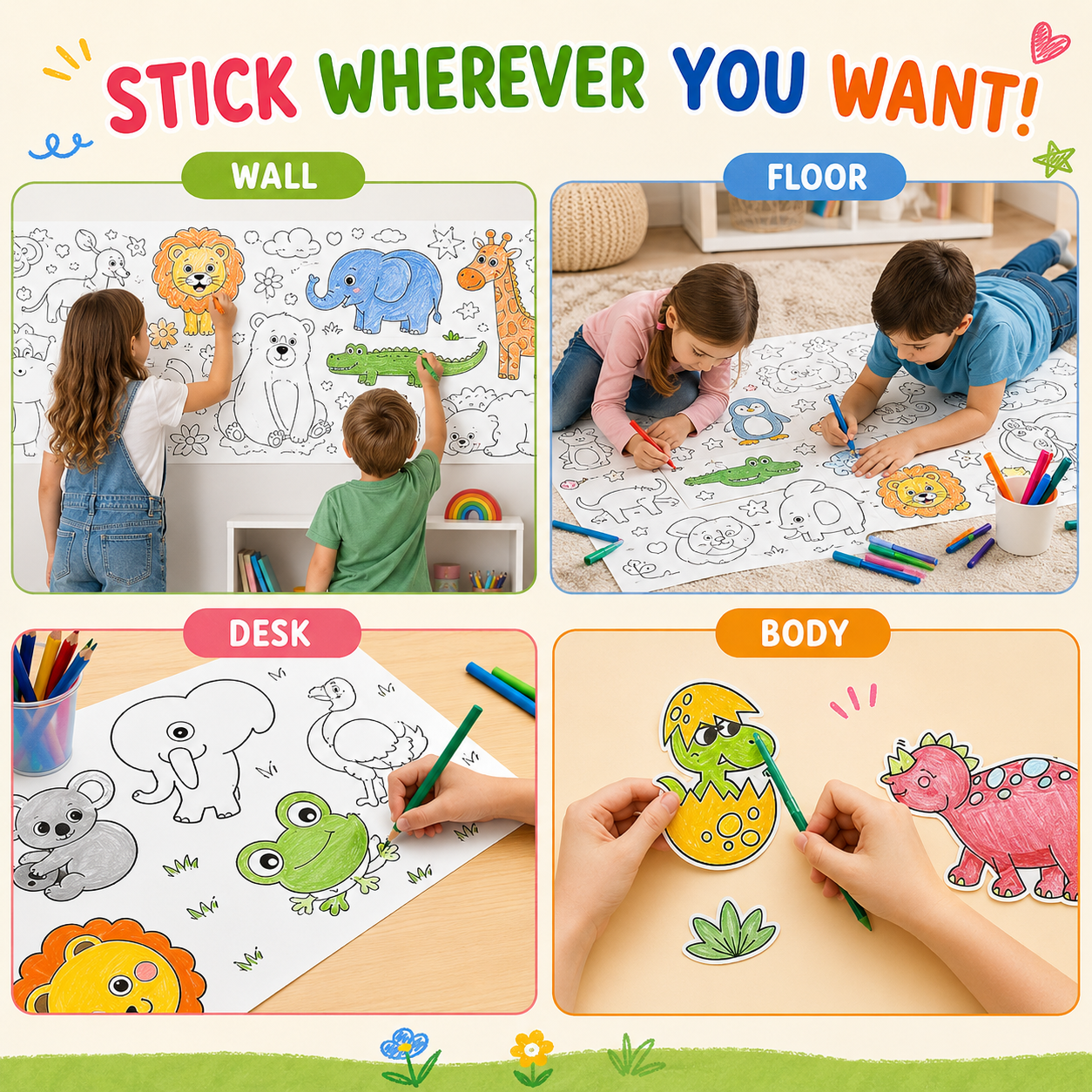 Doodle Art Roll for Kids Creativity and Imagination