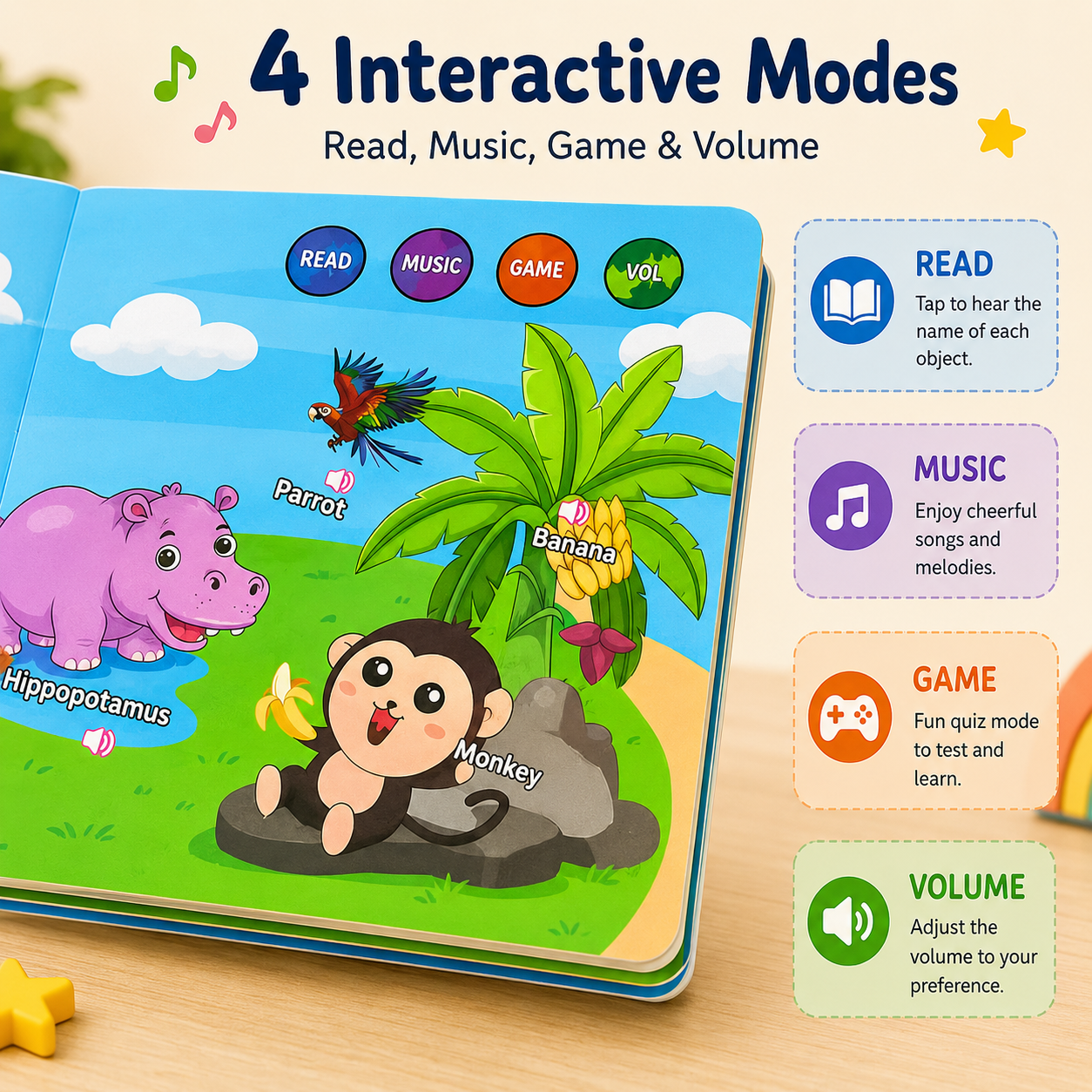 Educational sound book for toddlers