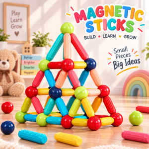 Magnetic sticks building blocks STEM learning toy for kids