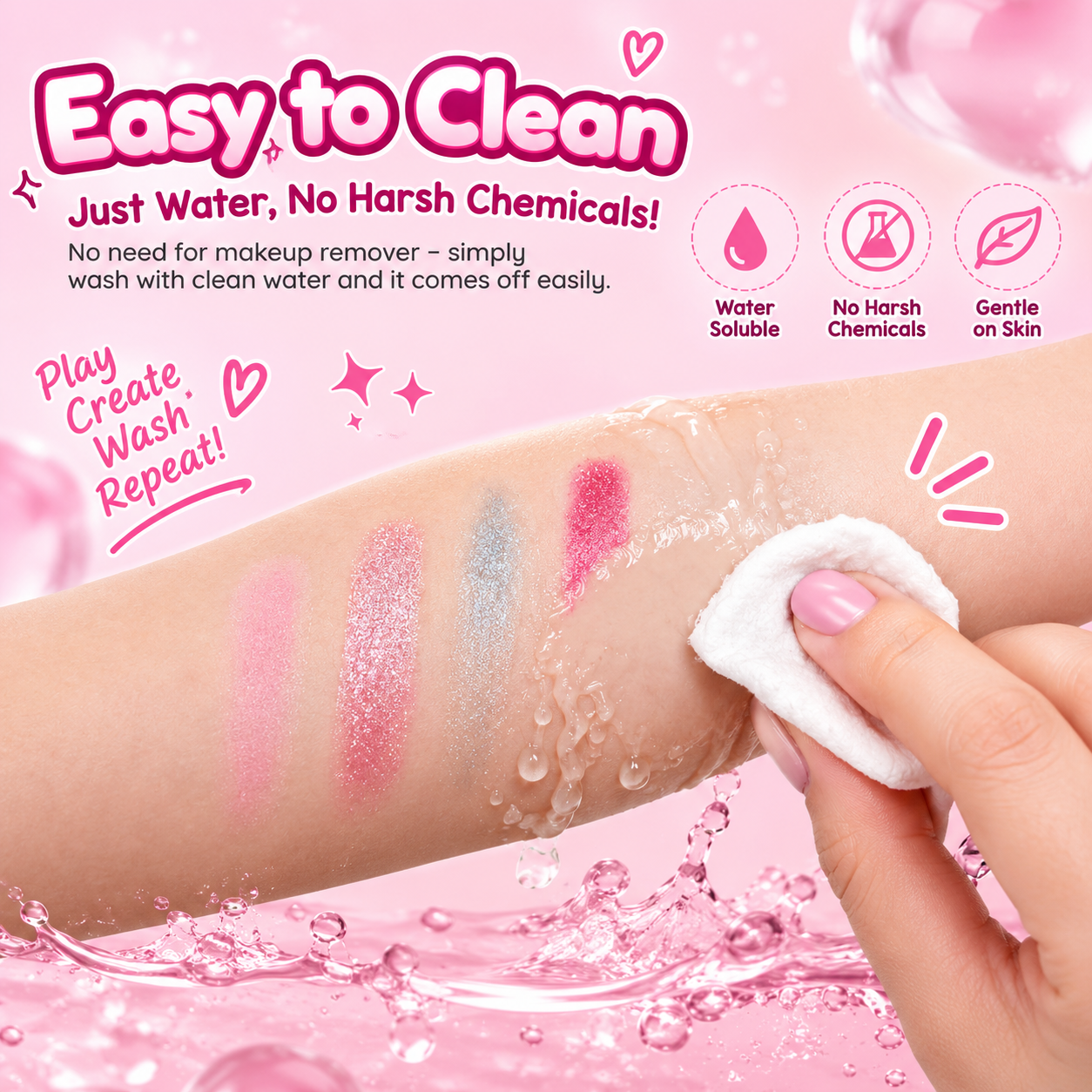 Pink treasure makeup box toy for girls