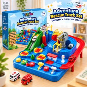 Rescue adventure car track interactive activity toy for kids